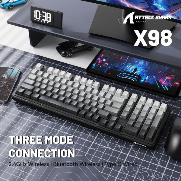 ATTACK SHARK X98 Moonlit Night (Strawberry Switch) ATTACK SHARK X98 Moonlit Night (Strawberry Switch)
